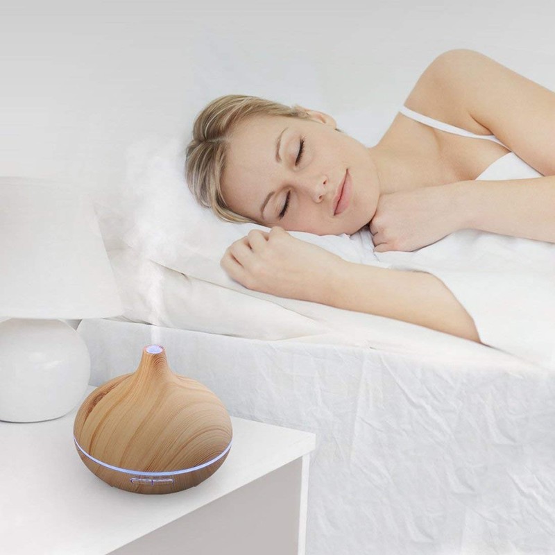 Aroma Essential Oil Diffuser, JoySusie 500ml Wood Grain Ultrasonic Cool