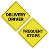 GEEKBEAR Delivery Driver Frequent Stops Car Sign - Sticker or