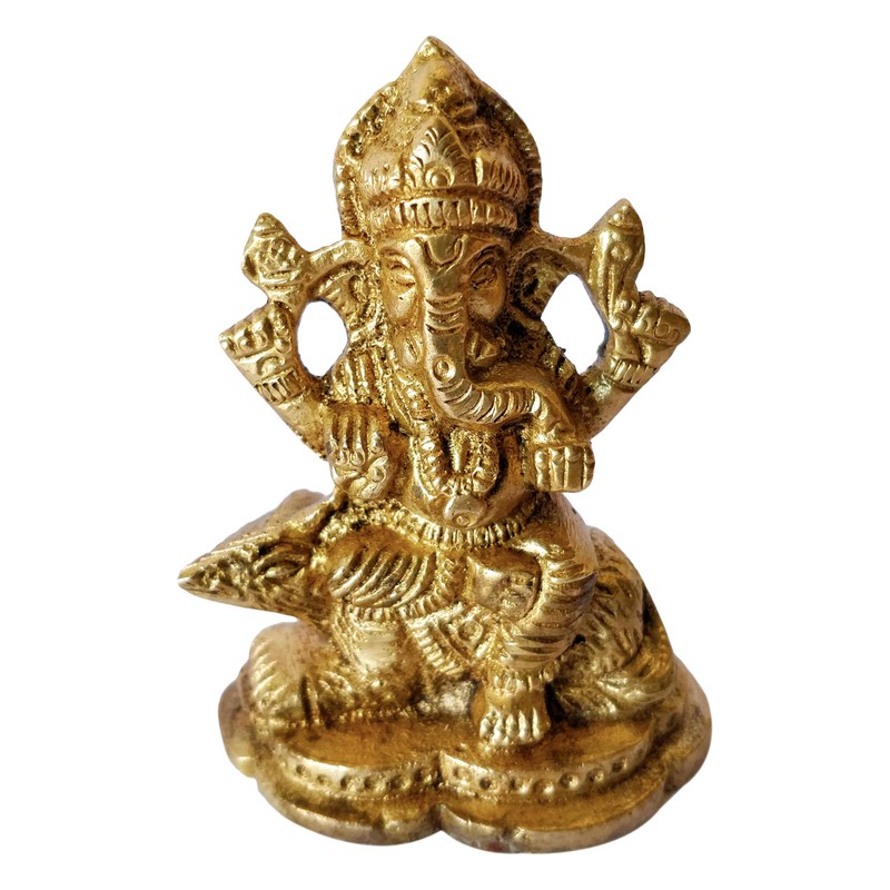 GURU JEE Brass Idol for Puja Room Decoration Lord Ganesha