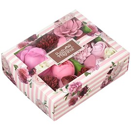 Q-FLA Bath Fragrance Flower Arrangement Box Brillante Pink W17xD13.5xH5.3cm
