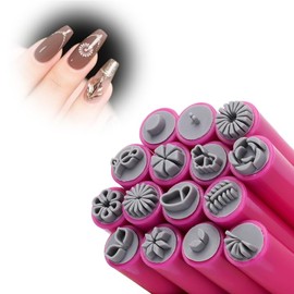 15PCS Nail Art Stamp Pen Set, Floral & Butterfly Nail Stamp Tools for DIY Design, Reusable Pens with Dotting Brushes, Perfect Art Accessories for Women & Girls Home Manicures