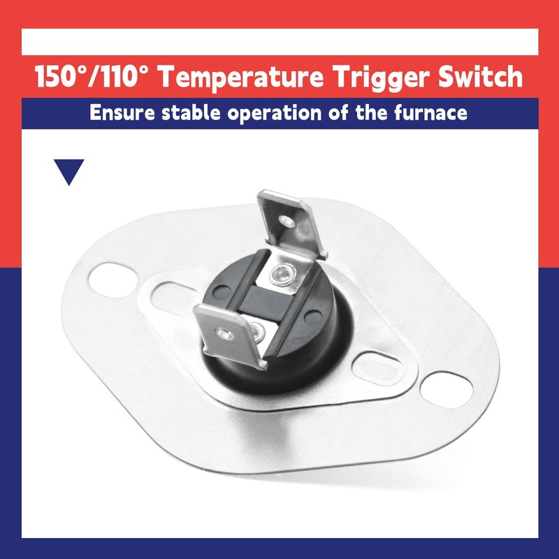 Dusledel 20162904 Primary Limit Switch 150°/110°Replacement for Goodman Furnace Replace