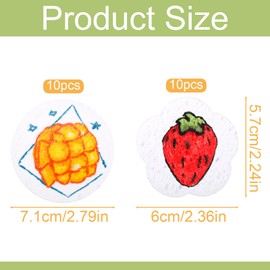 20pcs Magic Foam Texture Paper, 3D Foam Texture Painting Magic Puffy Paint DIY Canvas Fluffy Cellulose Sponge Art Paper Fun Creative Art Supplies for Craft Project (Flower & Round Shapes)