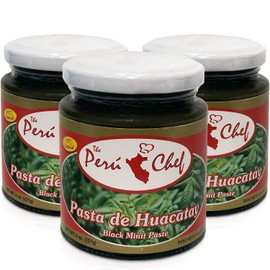 PeruChef Pasta de Huacatay / Black Mint Paste 8oz (3 Pack)