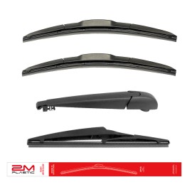 2MPLASTIC Front Windshield Wiper Blade + Rear Arm Blade Toyota RAV4 2013-2018 Set