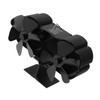 Double Heads Fireplace Fan 6 Blades Thermal Power Black Stove