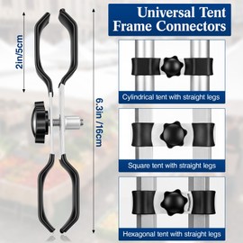Otoolling 2 Pack Pop up Canopy Accessories Tent Frame Connectors Leg to Leg, Connect & Secure Multiple Canopy Tent Together for Farmers Markets, Trade Shows, Outdoor Events, Vendor Stalls, Camping