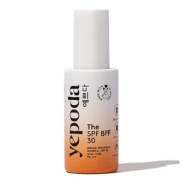 Yepoda Tinted Sunscreen - The SPF BFF, Day Cream with Sun Protection Factor (SPF 30), Mineral Zinc Sunscreen with Moisturizing Aloe Vera and Hyaluronic Acid (50 ml)