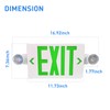 OSTEK Green Exit Sign with Emergency Exit Lights, 2 Adjustable