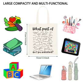 Mathematician Gift What Part Of Don't You Understand Tote Bag Math Teacher Leaving Gift (Understand tote CA)