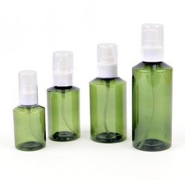 Green Pump Clear Empty Bottle with Lid Empty Container 100ml 5ea