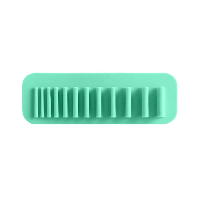 MEELYHOME Wall-Mounted Makeup Brush Organizer Silicone Cosmetic Storage Rack Drying