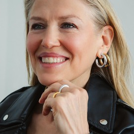 XENOX® Circle Hoop Earrings - Women's Earrings Made of High-Quality Stainless Steel, 100% Waterproof, Stainless Steel, No Gemstone