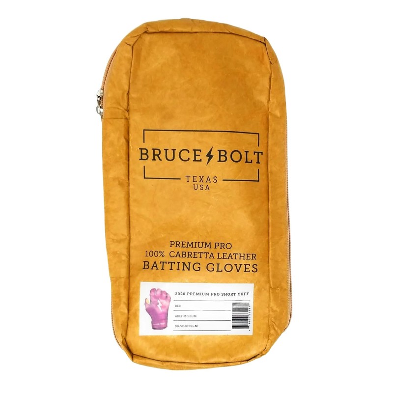 BRUCE BOLT Original Series Short Cuff Red Batting Glove -