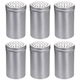 GRÄWE Set of 6 Aluminium Spice Shakers, Salt Shakers, Pepper Shakers