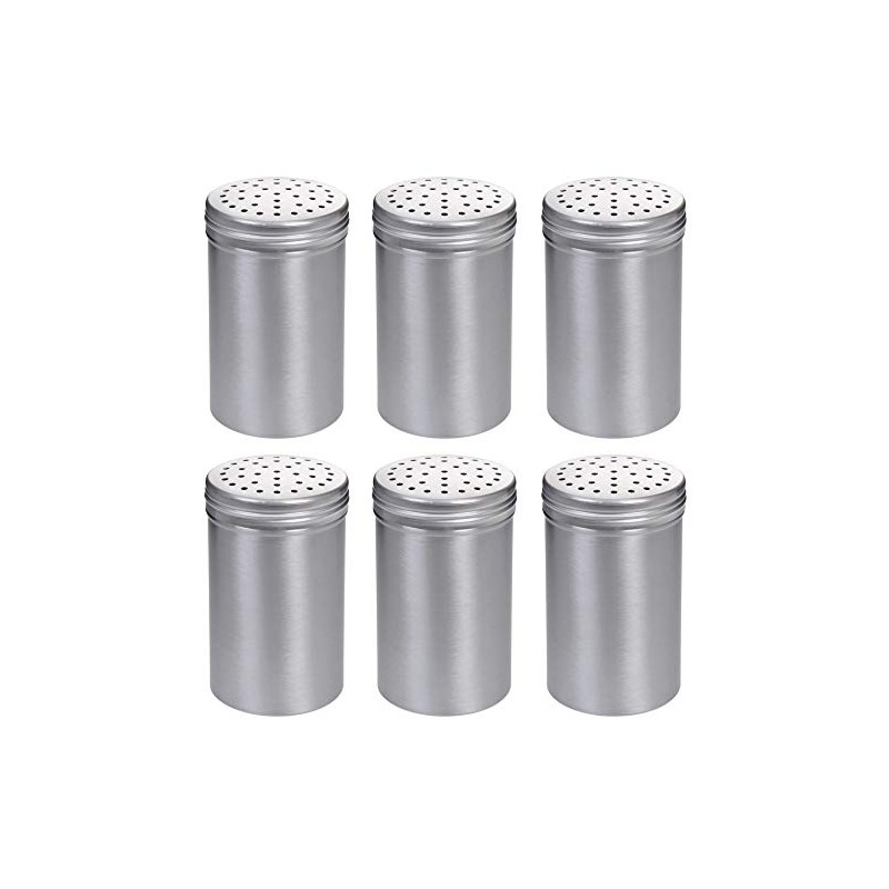 GRÄWE Set of 6 Aluminium Spice Shakers, Salt Shakers, Pepper