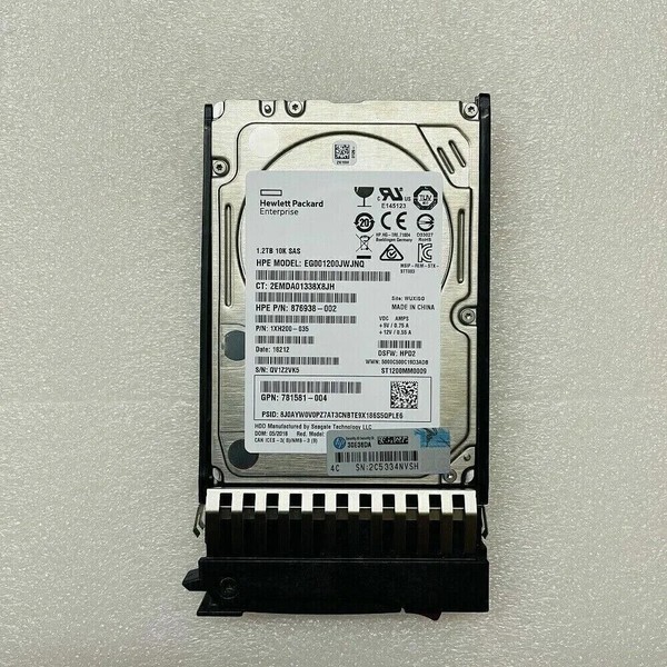 HPE 787648-001 HPE MSA 1.2TB 12G SAS 10K SFF 2.5"