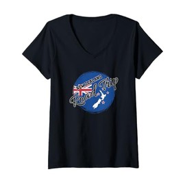 Womens Road Trips Gadgets Travel Souvenirs New Zealand V-Neck T-Shirt