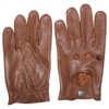 REAL EMPIRE Men's Driving Sheep Leather Luxury Gloves (Brown, XLarge)