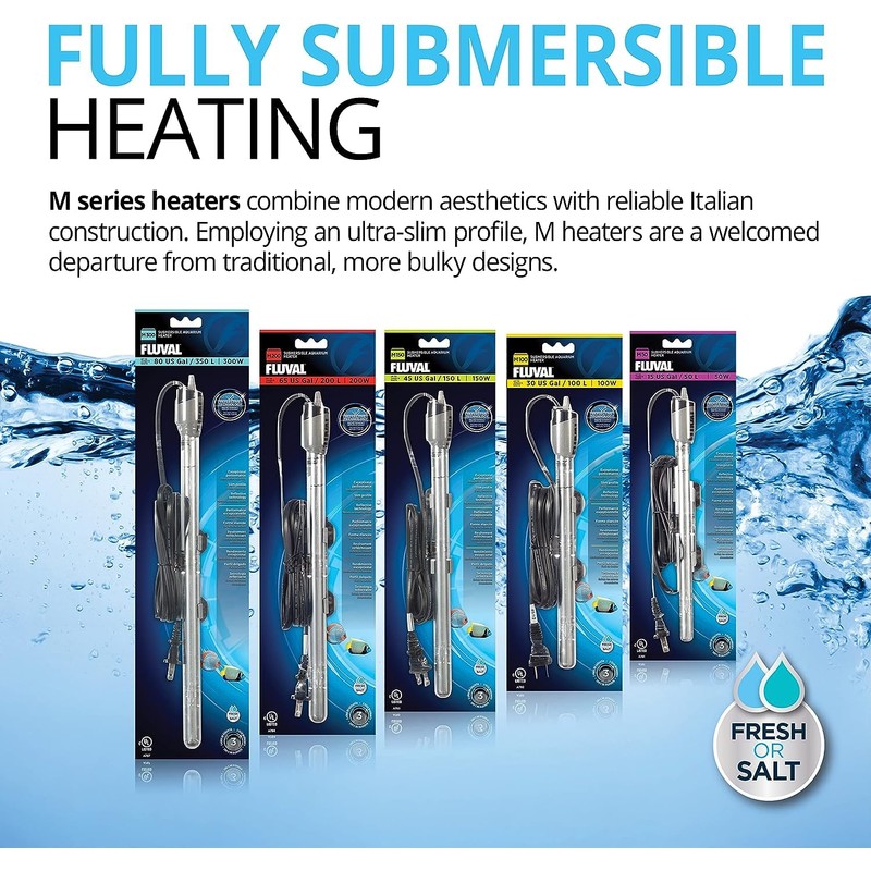 Fluval M 100-Watt Submersible Aquarium Heater – Compact, High-Performance, Reliable