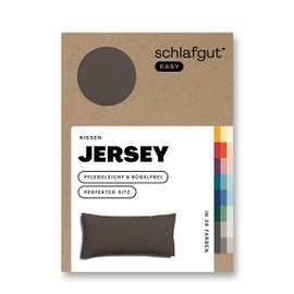 Schlafgut Easy Jersey Cushion Cover 40 x 80 cm Sand Deep with 100% Cotton, Super Soft & Breathable Pillowcase
