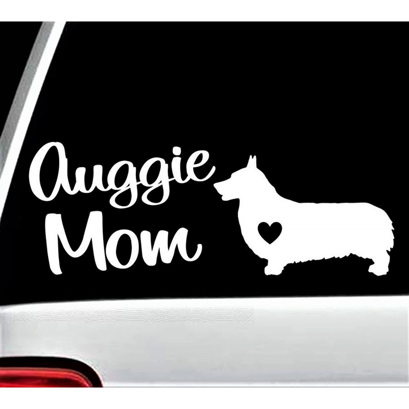 Auggie Mom Dog Decal Sticker for Car Window 8 Inch