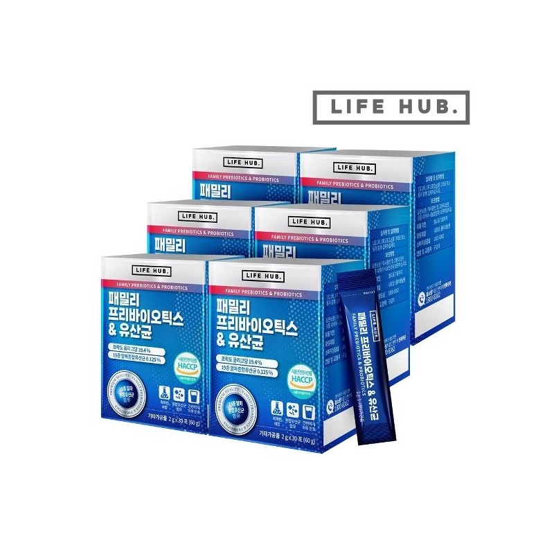 LifeHerb Family Prebiotics Lactobacillus 6 Set (2g x 180 Packets)