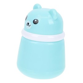 Envase de Talco para Bebés Azul Diseño de Oso, PP y Esponja