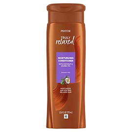 Pantene Moisturizing Conditioner with Coconut & Jojoba Oil for Relaxed and Curly Hair, Pack of 4, 50.4 Fl Oz