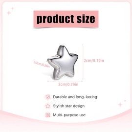 18pcs Star-Shaped Fridge Magnets, Fun Magnet for Kitchen Decor(Silver-Tone)