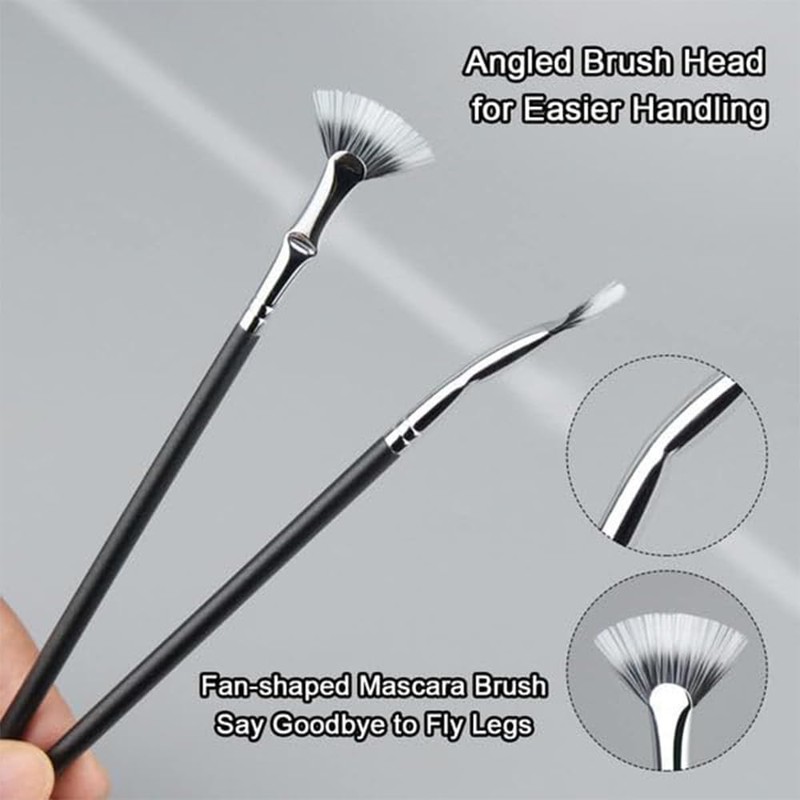 Fodeuxp 2025 New Folding Angle Scalloped Lash Brush, Mascara Fan