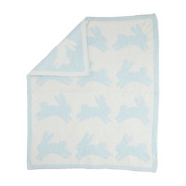 Mud Pie Children's Blue Chenille Bunny Blanket