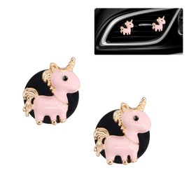 ORIESSE Unicorn Car Accessories,2pcs Pink unicorn Air Vent Clips Car Air Freshener with Lavender Scent,Cute Girly Car Decor for Women Teens,Refillable Diffuser