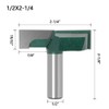 Gasea 2-1/4 Inch Diameter Large Bottom Cleaning Router Bit, 1/2