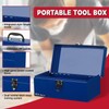 P.I.T. 12 Inch Tool Box,Portable Small Steel ToolBox with Metal