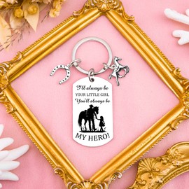 Ibiwe Horse Dad Gifts Girl Dad Birthday Keychain from Daughter Keychain Horse Gifts for Daughter from Dad gift from Father Father’s Day Gift for Daughters Horses Lovers