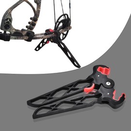 Release Compoundbogen,Archery Compound Bow Kick Stand Holder Rack Folding Portable Compound Bow Clamp Kick Stand Holder Leg Rack Bracket Long/Short for Recurve Compound (Long)