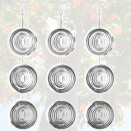 Bird Deterrent for Outdoors, Reflective 3D Stainless Steel Wind Chimes, Bird Deterrent Devices, Wind Chimes for Outdoor Hanging, for Outdoor, Indoor, Living Room, Window, Corridor, Yard Decoration