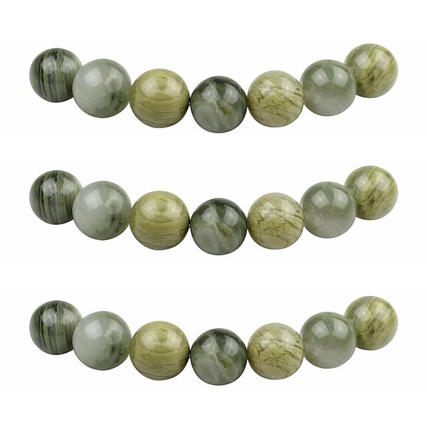MJDCB Beads for Threading, 12 mm, Pack of 30, Grass