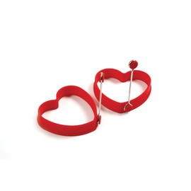 Norpro - 999R Norpro Silicone Heart Pancake/Egg Rings, 2 Pieces, One Size, Red