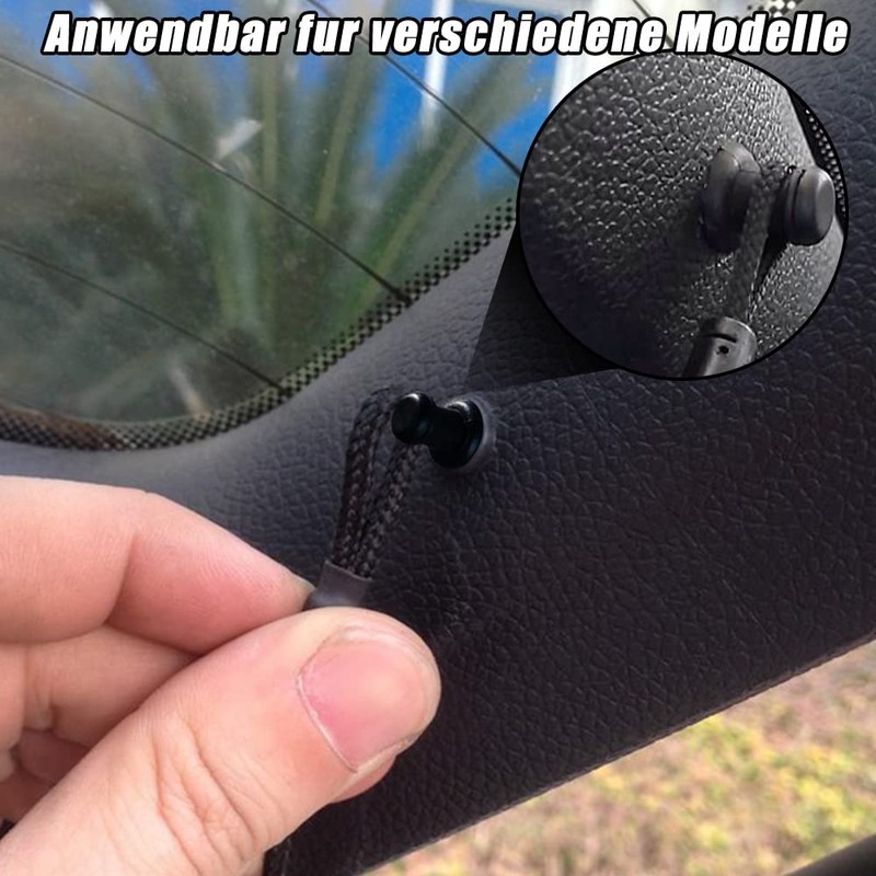 Pack of 4 Parcel Shelf Clips, Parcel Shelf Retaining Strap,
