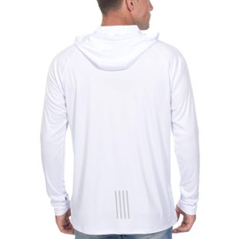 Hoodies for Men Shirts Sun Protection - Long Sleeves Sunshirt with Hood White 3X
