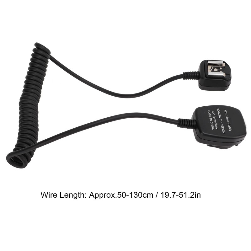 Camera Flash Speedlite Cord, 1.3m TTL Flash Cable Long Service