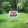 Fastasticdeals Weatherproof Yard Sign Tint Shop Red Blue Auto Car