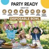 Gold 12 Oz Plastic Bowls Disposable Party Bowls - Gold