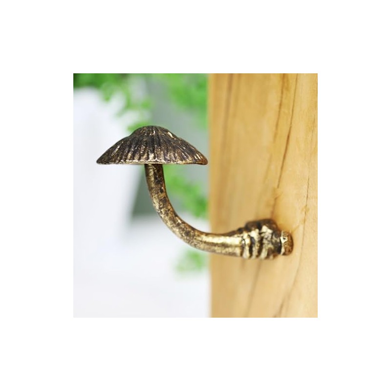Fyne-Finds Mushroom Decor Wall Metal Hook Leads Coat Keys Wall