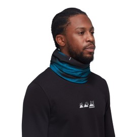 Mammut 50292 Unisex Loop Tube Scarf Neck Warmer Fleece Neck Gaiter, Colour: Blue, Item:-50292 Glacier Blue/Black, blue