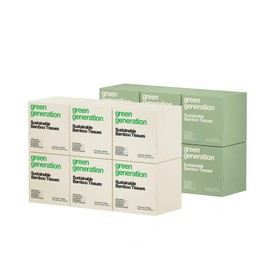 Green Generation Bamboo Facial Tissues - 3-Ply, 70 Sheets per Tissue Box, 12 Multicolor Boxes of Tissues, 840 Face Tissues - Hypoallergenic, Soft, Organic, FSC Certified, Tree Free