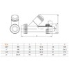 TOMEX 1'' Y-Strainer, Clear UPVC Sediment Y-Strainer, True Union Y-Strainer,