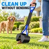 23.6-Inch Folding Dog Pooper Scooper with Long Handle, Spring-Loaded Claw